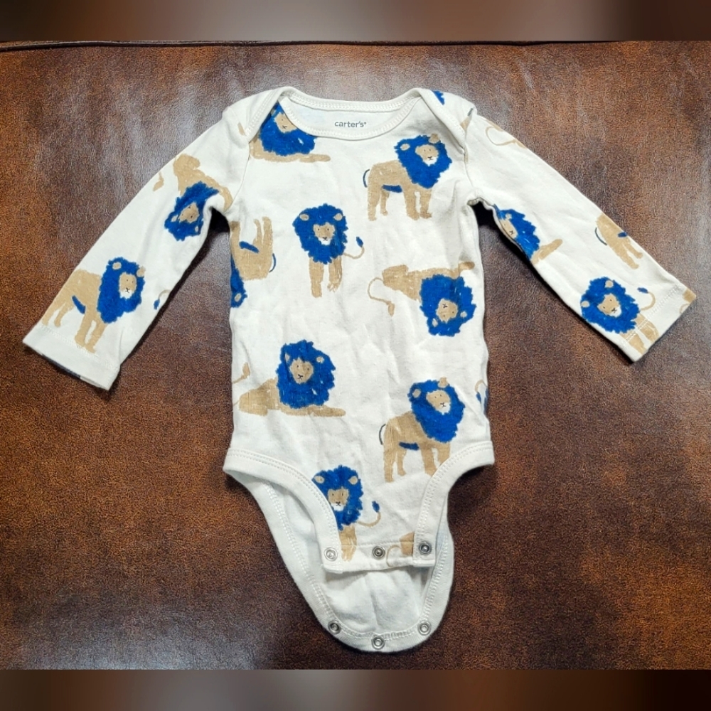 Tan Lion Longsleeve Bodysuit 3-6 months 🦁✨️